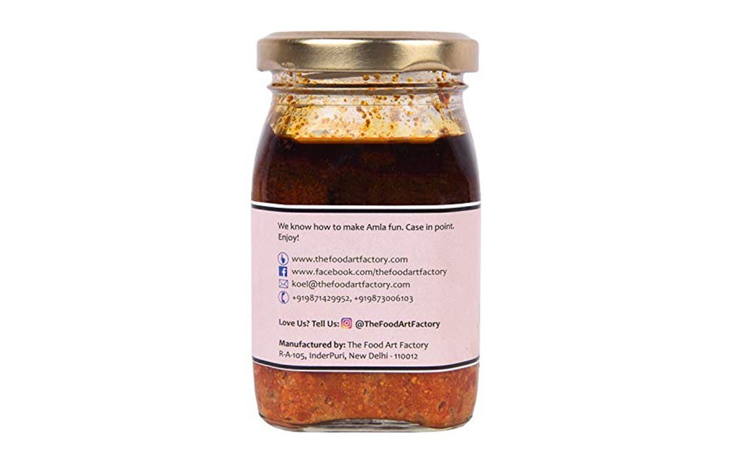 The Food Art Factory Andhra Amla Pickle    Glass Jar  175 grams